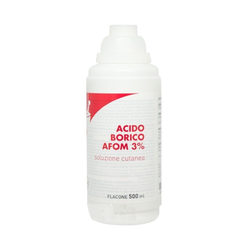 Afom Acido Borico 3% Soluzione Cutanea 500 ml Disinfettante