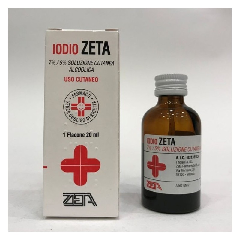 Iodio Zeta Soluzione Cutanea Disinfettante per Cute Integra 20 ml