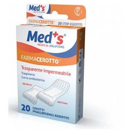 Farmac-zabban Cerotto Meds Strip Polietilene Ipoallergenico Assortiti 20 Pezzi