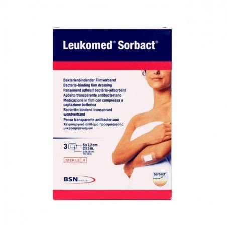 Essity Italy Leukomed Sorbact Medicazione 5x7,2 Cm 5 Pezzi