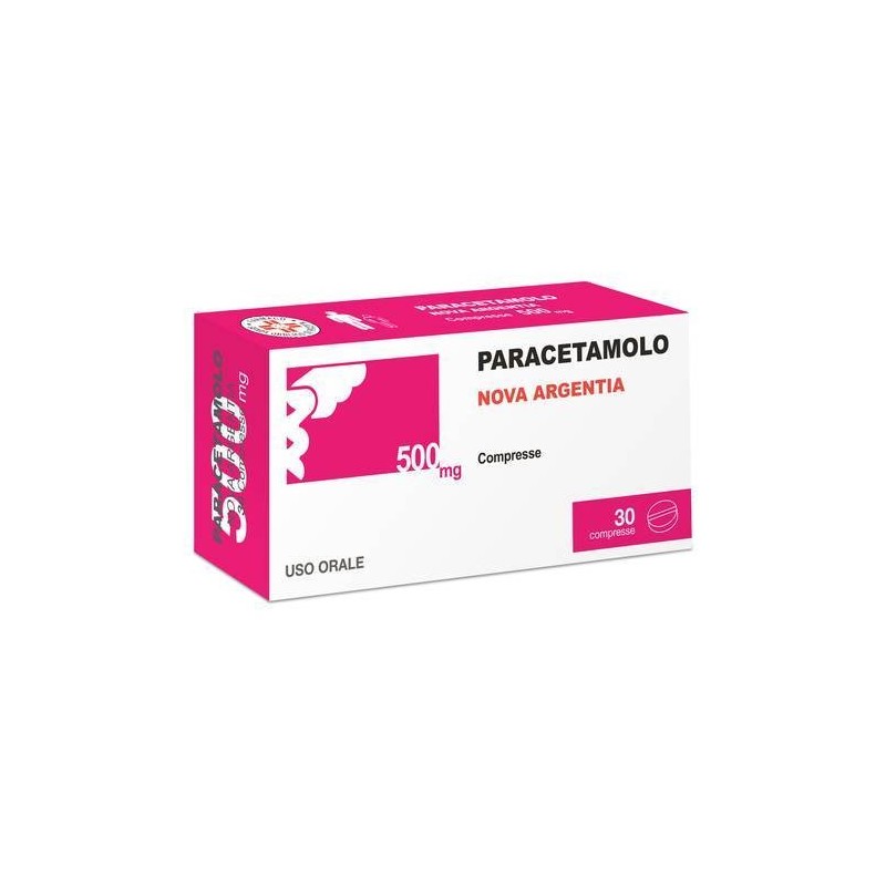 Paracetamolo 500 mg Farmaco per Febbre e Dolori 30 Compresse Nova Argentia