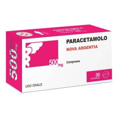 Paracetamolo 500 mg Farmaco per Febbre e Dolori 30 Compresse Nova Argentia