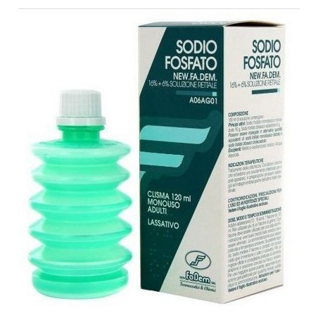 Clistere Sodio Fosfato Soluzione Rettale Lassativa 120 ml New Fadem