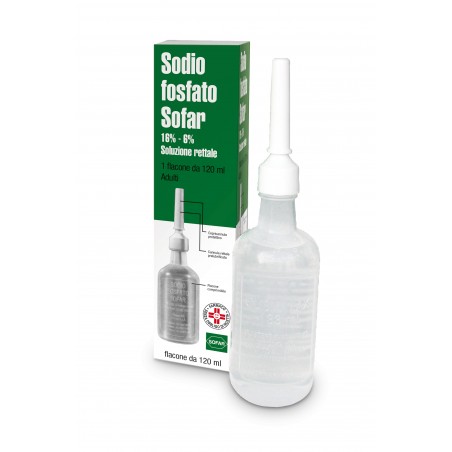 Alfasigma Clisma Sodio Fosfato Soluzione Rettale Lassativa 120 ml per Stipsi Occasionale