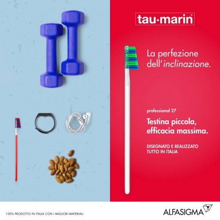 Alfasigma Taumarin Professional Spazzolino 27 Medio Testina Corta Protezione Antibatterica