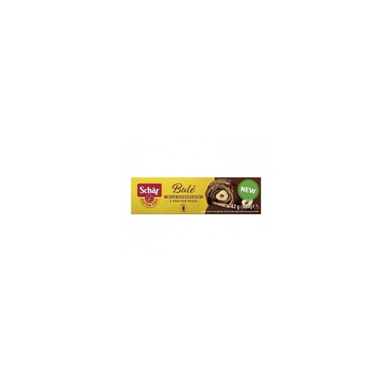 Dr. Schar Schar Bule' Cialde Wafer Con Nocciola Ricoperte Di Cioccolato Al Latte 3 Porzioni Da 14 G