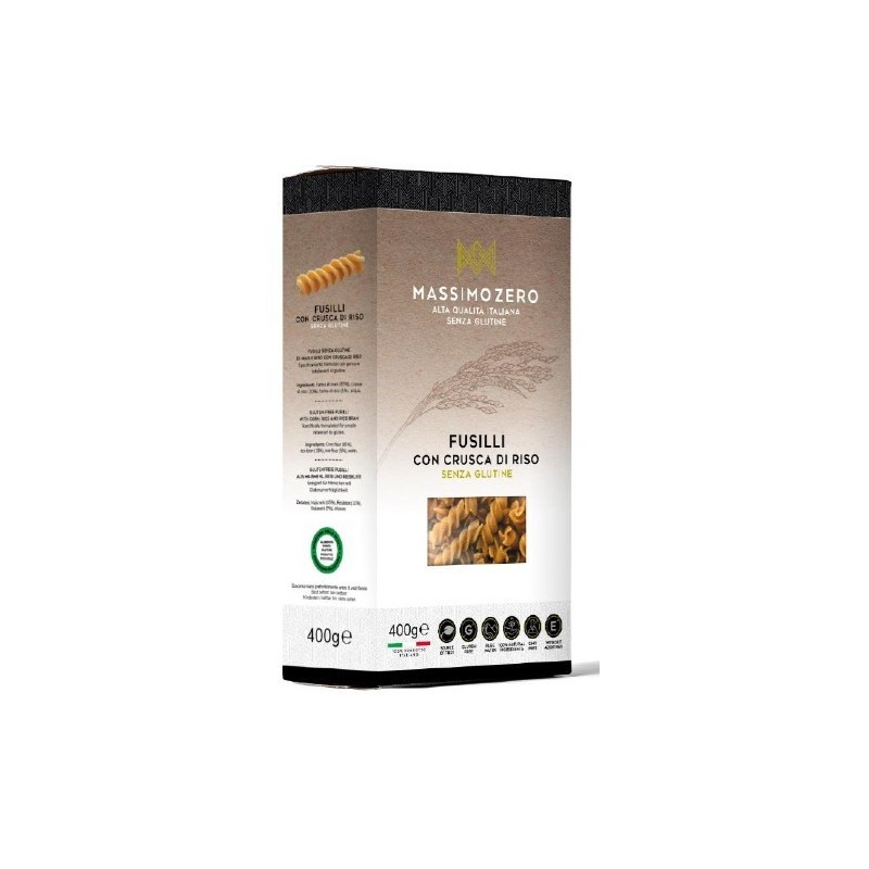 Massimo Zero Pasta Crusca Riso Fusilli 400 G