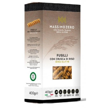 Massimo Zero Pasta Crusca Riso Fusilli 400 G