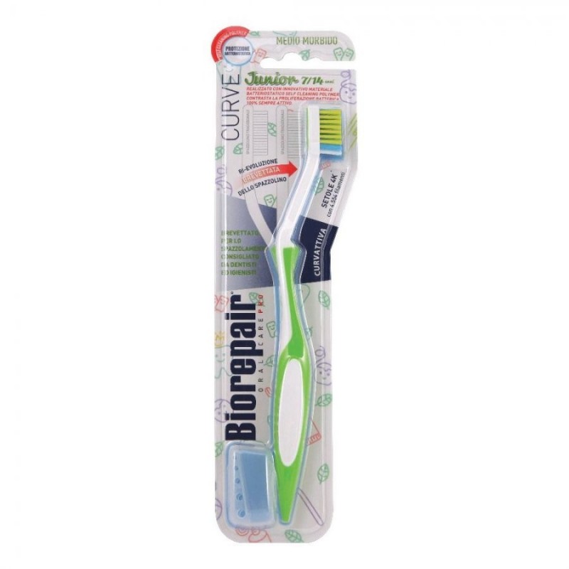 Coswell Biorepair Oral Care Spazzolino Antibatterico Junior 6-12 Anni Piu' Comfort Setole Medio Soft