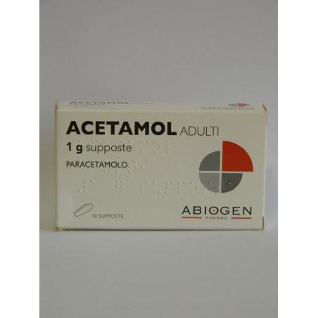 Acetamol Adulti 1 G 10 Supposte