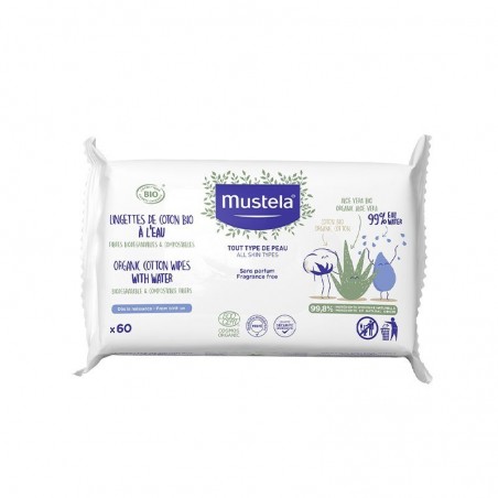 Lab. Expanscience Italia Mustela Salviette Acqua Cot Bio 60 Pezzi