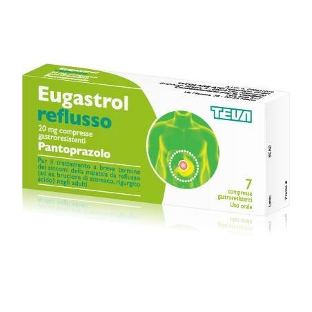 Eugastrol Reflusso 20 mg Pantoprazolo 7 Compresse Gastroresistenti