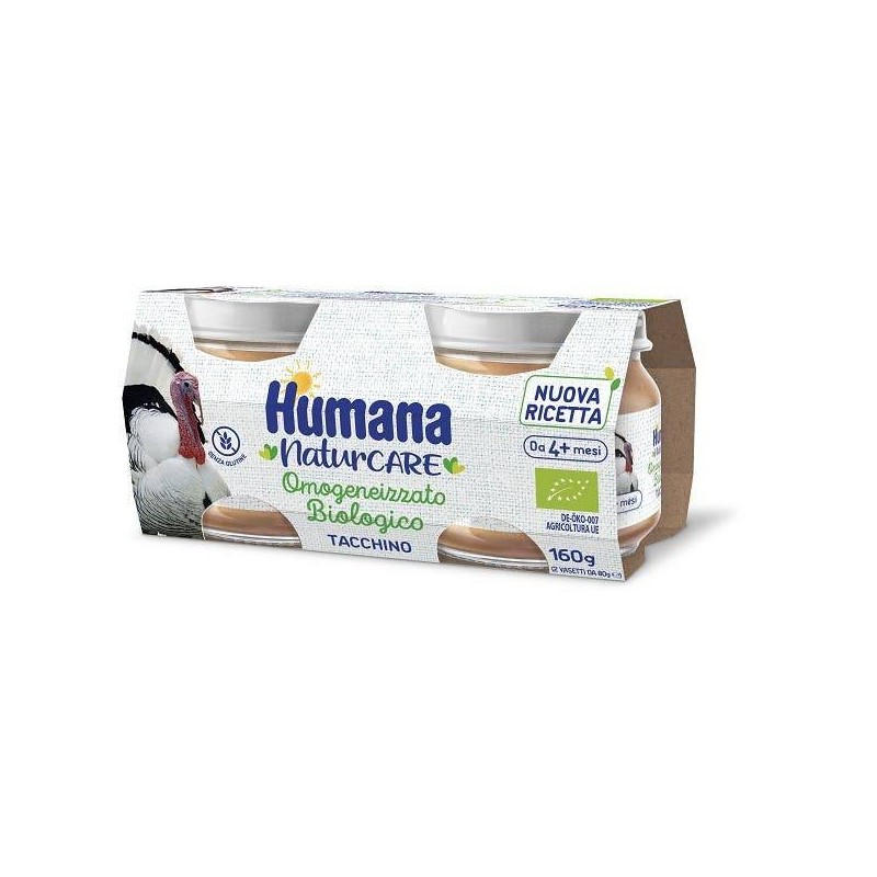 Humana Italia Humana Omogeneizzato Tacchino Bio 2 Vasetti Da 80 G