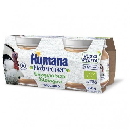 Humana Italia Humana Omogeneizzato Tacchino Bio 2 Vasetti Da 80 G