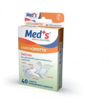 Farmac-zabban Cerotto Meds Strip Delicato Tessuto Non Tessuto Assortiti 40 Pezzi