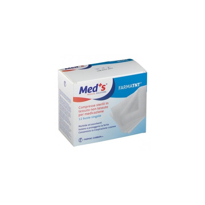 Farmac-zabban Garza Compressa Meds Tessuto Non Tessuto Peel Open 10x10cm 12 Pezzi