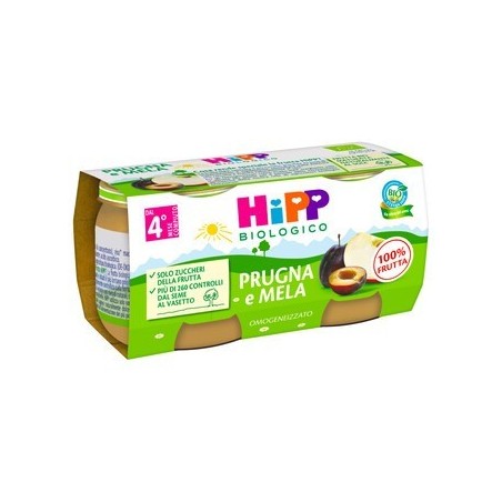 Hipp Italia Hipp Bio Omogeneizzato Prugna E Mela 2 X 80 G