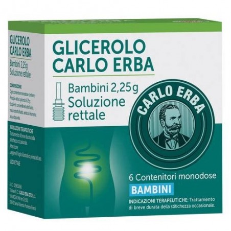 Glicerolo Carlo Erba Bambini 2,25 G Soluzione Rettale Glicerolo Carlo Erba