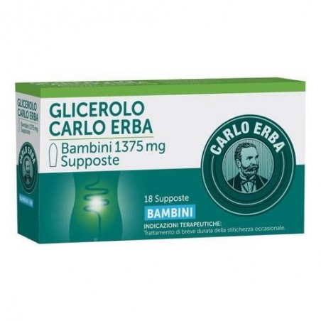 Glicerolo Carlo Erba Bambini 1375 Mg Supposte