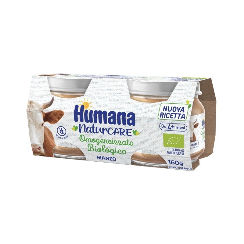 Humana Italia Humana Omogeneizzato Manzo Biologico 2 Pezzi 80 G