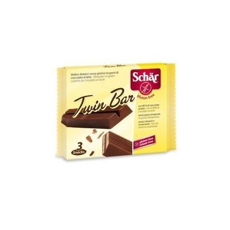 Dr. Schar Schar Twin Bar Wafers Ricoperti Di Cioccolato Al Latte 3 Pezzi Da 21,5 G