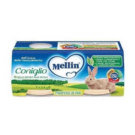 Danone Nutricia Soc. Ben. Mellin Omogeneizzato Coniglio 2 X 80 G