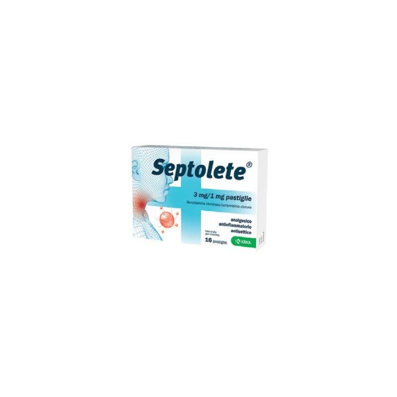 Septolete Aroma Eucalipto 3 Mg/1 Mg Pastiglie Benzidamina Cloridrato/cetilpiridinio Cloruro