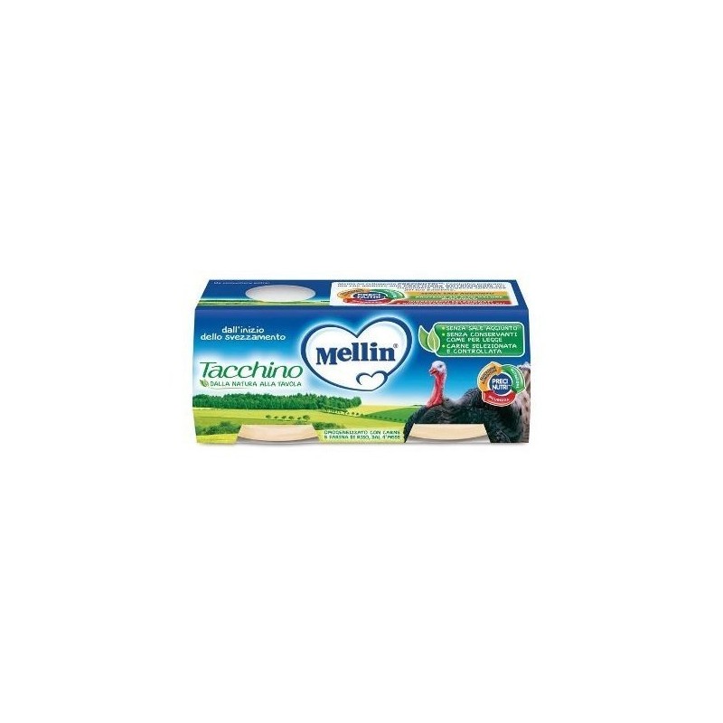 Danone Nutricia Soc. Ben. Mellin Omogeneizzato Tacchino 2 X 80 G