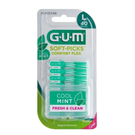 Sunstar Italiana Gum Soft Pick Comfort Flex Cool Mint Large Scovolini 40 Pezzi