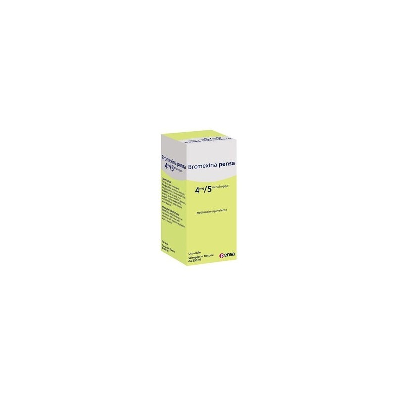 Bromexina Pensa 4 Mg/5 Ml Sciroppo Bromexina Cloridrato Medicinale Equivalente