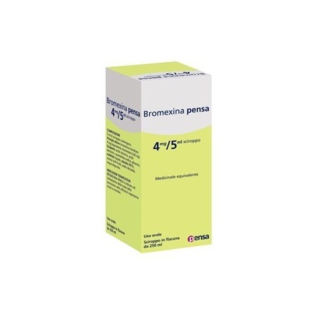 Bromexina Pensa 4 Mg/5 Ml Sciroppo Bromexina Cloridrato Medicinale Equivalente