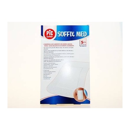 Pikdare Cerotto Pic Soffix Med In Tnt Con Tampone Centrale Assorbente Sterile Monouso 10x10 Cm Antibatterico 5 Pezzi