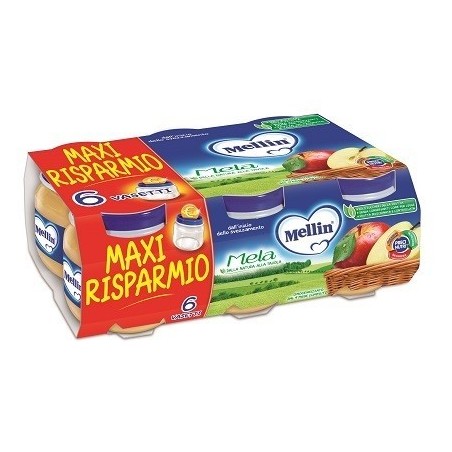 Danone Nutricia Soc. Ben. Mellin Omogeneizzato Mela 100 G 6 Pezzi