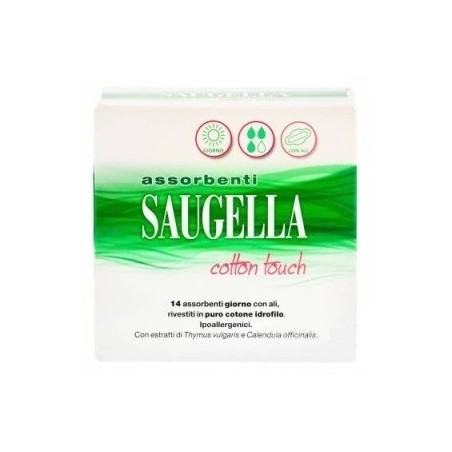 Meda Pharma Saugella Cotton Touch Assorbenti Giorno Con Ali 14 Pezzi