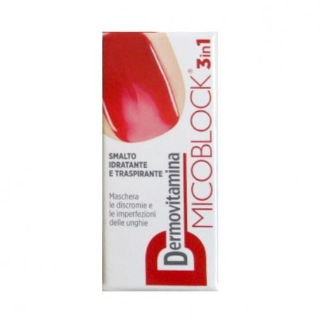 Pasquali Dermovitamina Micoblock 3 In 1 Smalto Idratante E Traspirante Rosso 5 Ml