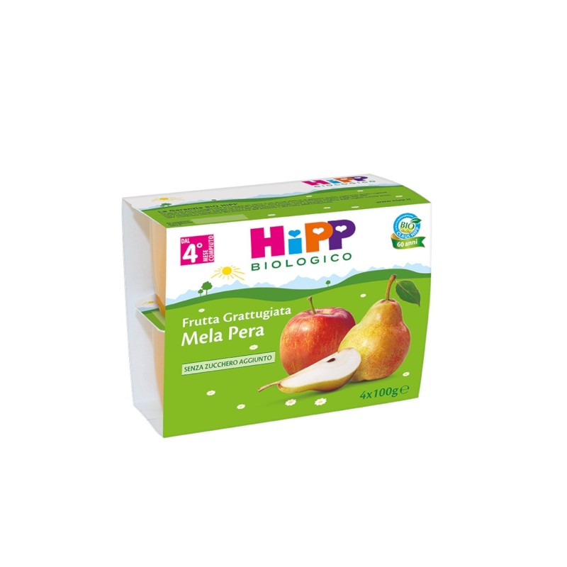 Hipp Italia Hipp Bio Frutta Grattuggiata Mela Pera 4x100 G