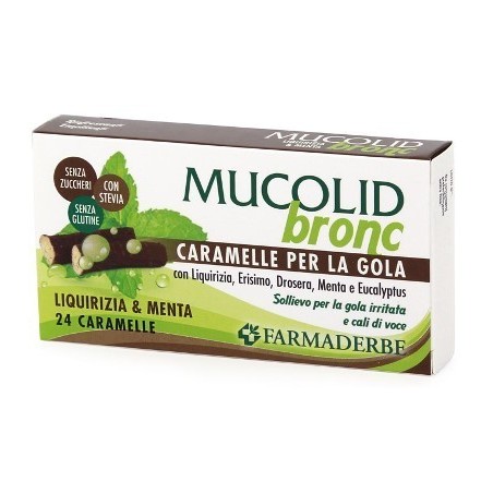 Farmaderbe Mucolid Bronc Menta & Liquirizia 24 Caramelle