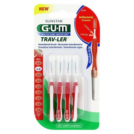 Sunstar Italiana Gum Trav-ler 0,8 Scovolino Promo 4 + 2 Pezzi