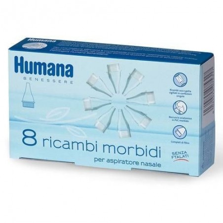 Humana Italia Set Ricambi Morbidi Per Aspiratore Nasale Humana 8 Pezzi