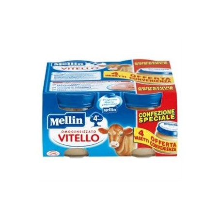 Danone Nutricia Soc. Ben. Mellin Omogeneizzato Vitello 4 Pezzi X 80 G