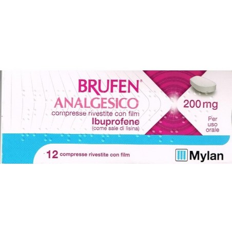 Brufen Analgesico 200 mg Ibuprofene 12 Compresse Rivestite Antidolorifico