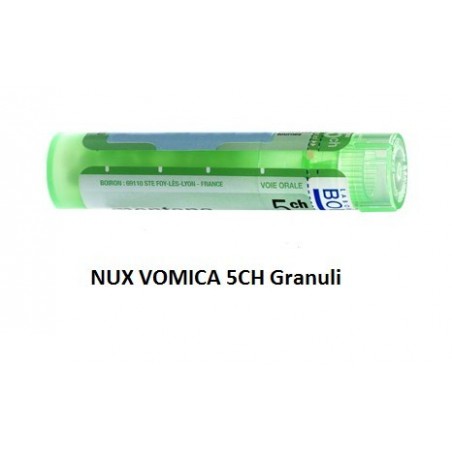 Boiron Nux Vomica 5ch Granuli Tubo Multidose 80 Granuli per difficoltà digestive, stitichezza e dolori di stomaco