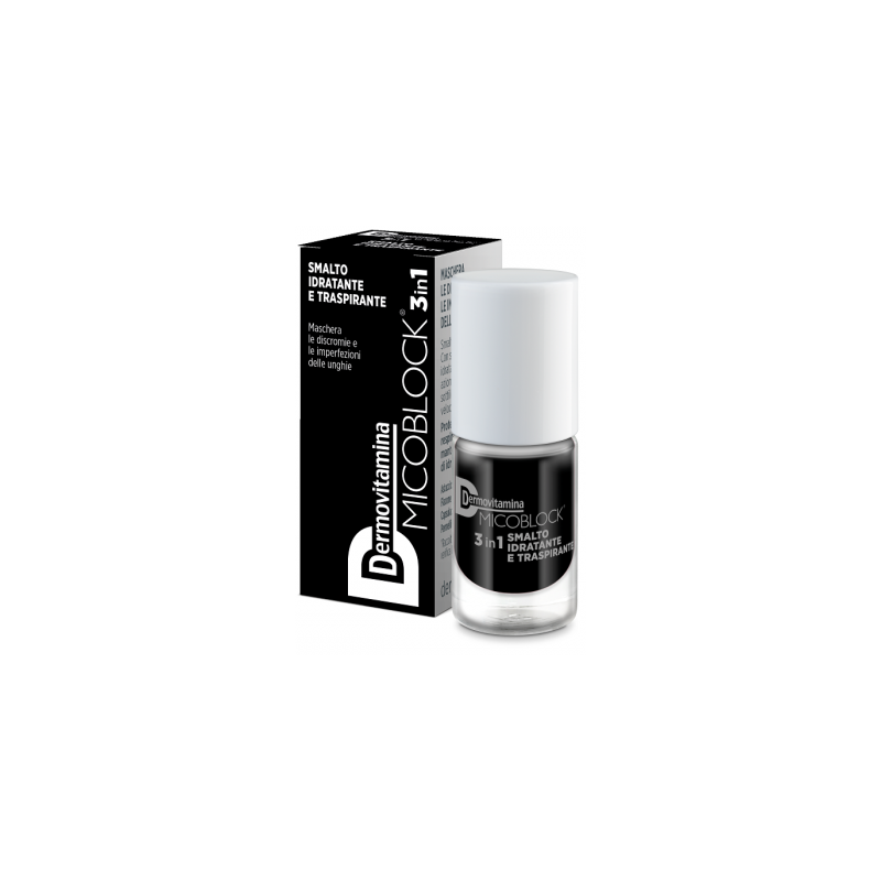 Pasquali Dermovitamina Micoblock 3in1 Smalto Idratante E Traspirante Nero 5 Ml