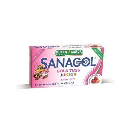 Named Sanagol Gola Tuss Junior Fragola 24 Caramelle