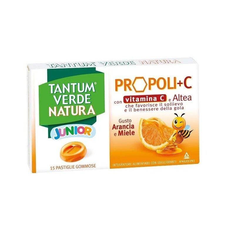 Tantum Verde Natura Junior Propoli e Vitamina C 15 Pastiglie Gommose Angelini