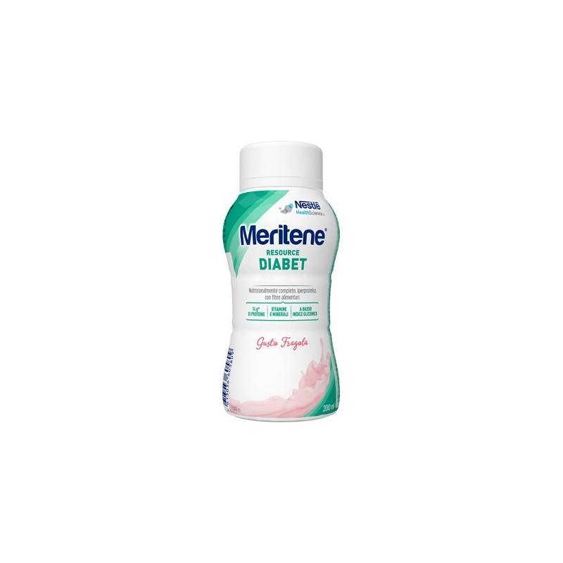 Nestle' It. Meritene Resource Diabet Fragola Alimento Iperproteico 28 Vitamine E Minerali 200 Ml