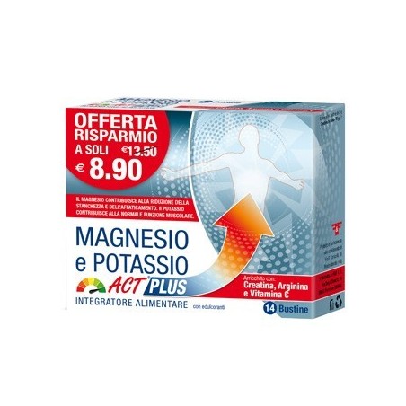 F&f Magnesio E Potassio Act Plus 14 Bustine