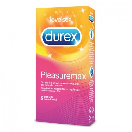 Reckitt Benckiser H. Profilattico Durex Pleasuremax Easyon 6 Pezzi