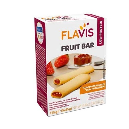 Dr. Schar Flavis Fruit Bar Barretta Aproteica Con Ripieno Di Fragola 5 Pezzi Da 25 G